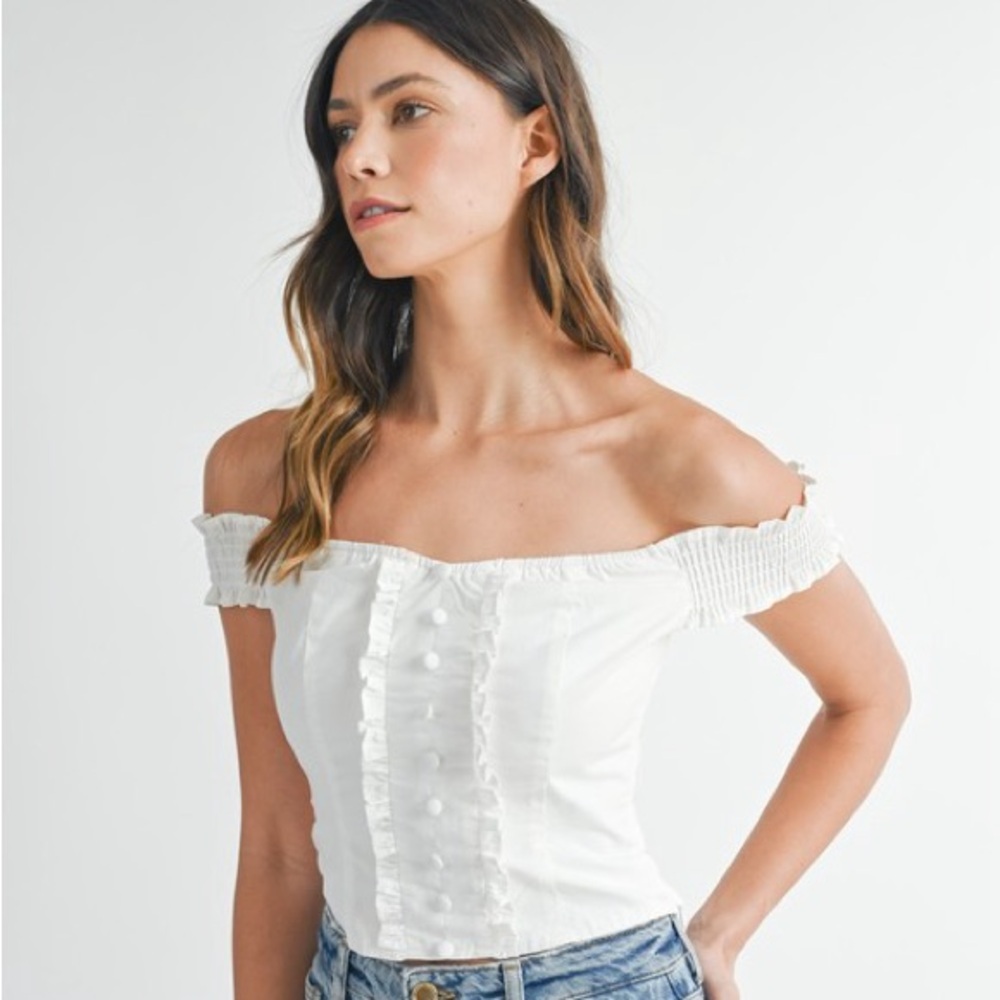 White off the shoulder top